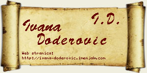 Ivana Doderović vizit kartica